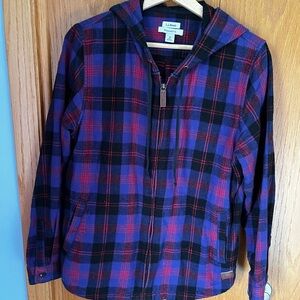 L.L. Bean Women’s Plaid Jacket - Purple, Black and Red